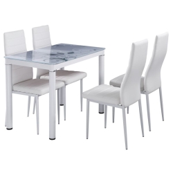 Elegancki stół szklany DAMAR 100x60 biały SIGNAL